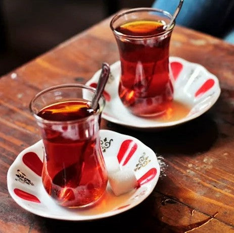 Melamine Turkish Tea Glass Saucers, 6 Pcs, 3.9 in