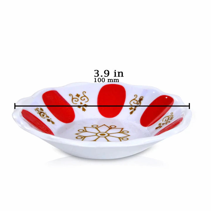 Melamine Turkish Tea Glass Saucers, 6 Pcs, 3.9 in