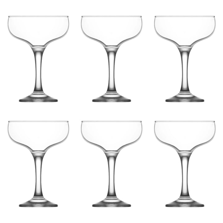 Lav Misket Coupe Champagne Glass Set, 6 Pcs, 8 Oz (235 cc)