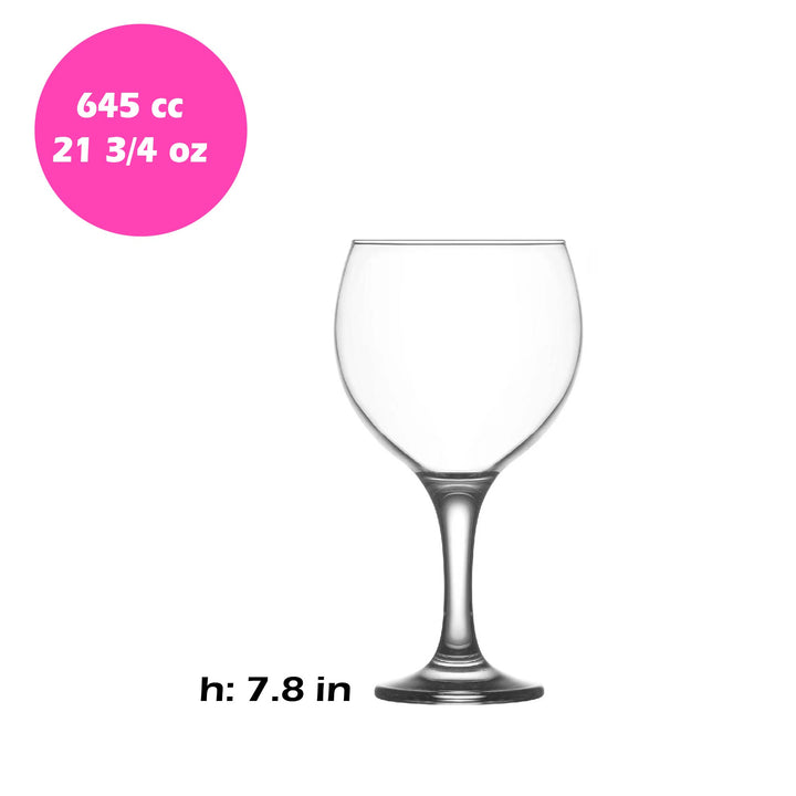 Lav Misket All Purpose Wine Glasses, 21.75 Oz, 645 cc