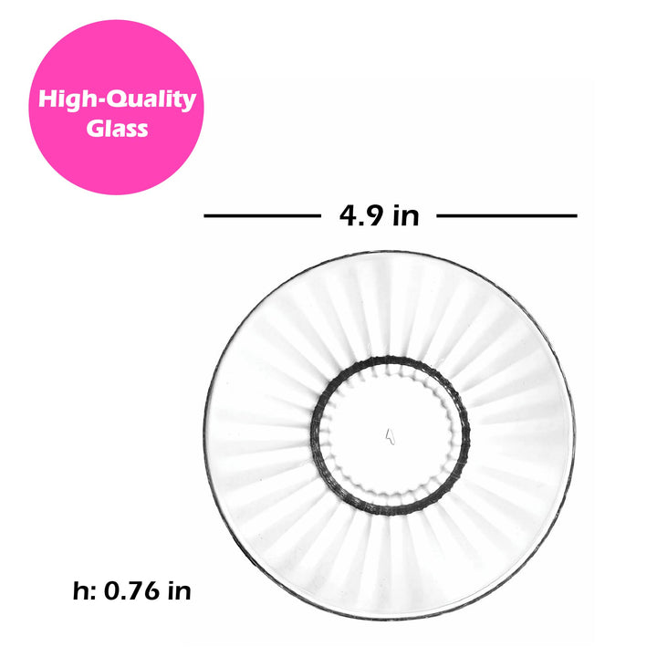 Lav Mira Clear Glass Saucers Set of 6, 4.9 in