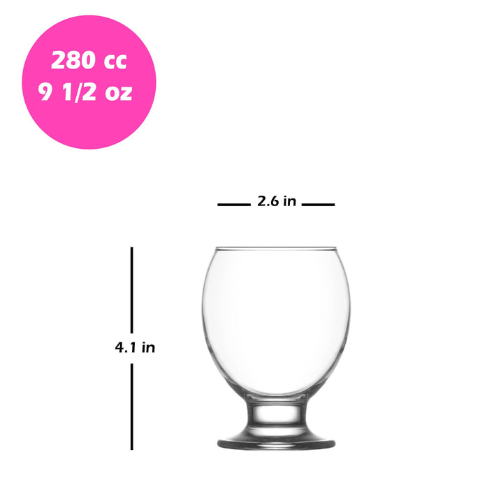 Lav Nectar Soft Drink Glass Set, 6 Pcs, 9.5 Oz (280 cc)