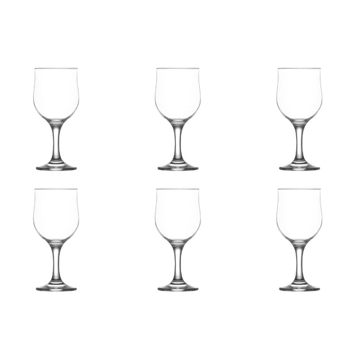 Lav Nevakar Wine Glass Set, 6 Pcs, 10.75 Oz (320 cc)