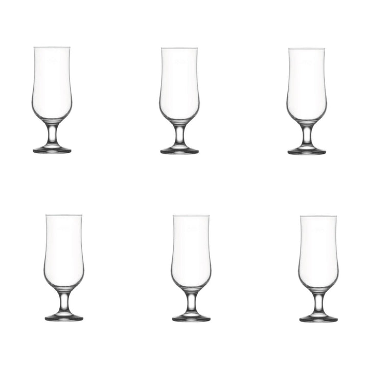 Lav Nevakar Beer Glasses with Stem, 6 Pcs, 13 Oz (385 cc)