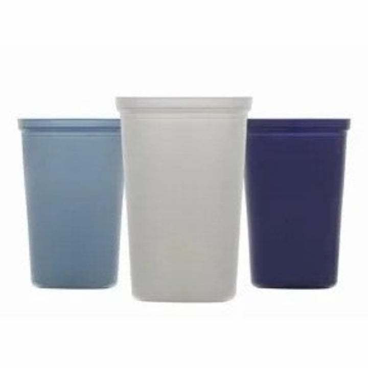 Natura Stemless Water Glass Set of 6 in Rustic Blues 6.75 Oz