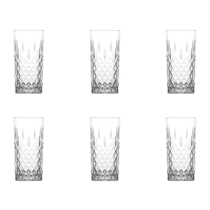 Lav Odin Highball Glass Set, 6 Pcs, 12.25 Oz (356 cc)