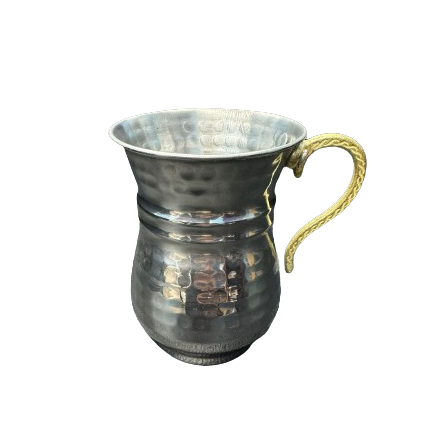 Traditional Hammered Stainless-Steel Mug, Tumbler Drinkware