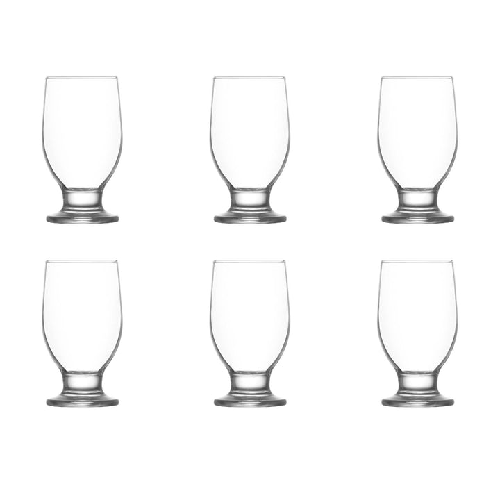 Lav Rena Glass Set for Soft Drinks, 6 Pcs, 10.25 Oz (305 cc)