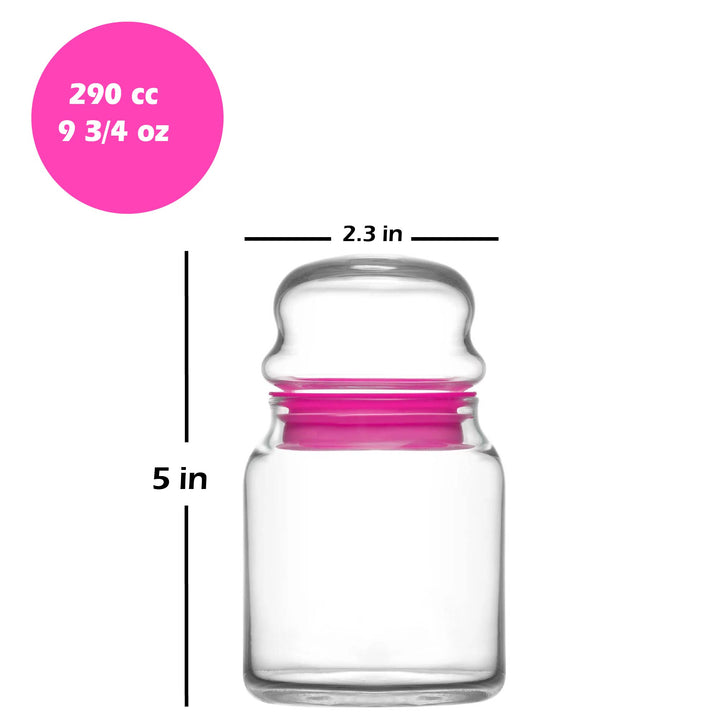 Lav Sera Glass Jar Set with Lid, 3 Pcs, 9.75 Oz, 290 cc