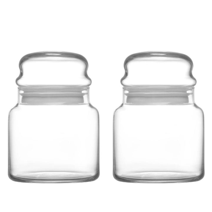 Lav Sera Glass Jar Set with Rubber Seal, 2 Pcs, 21.5 Oz (635 cc)