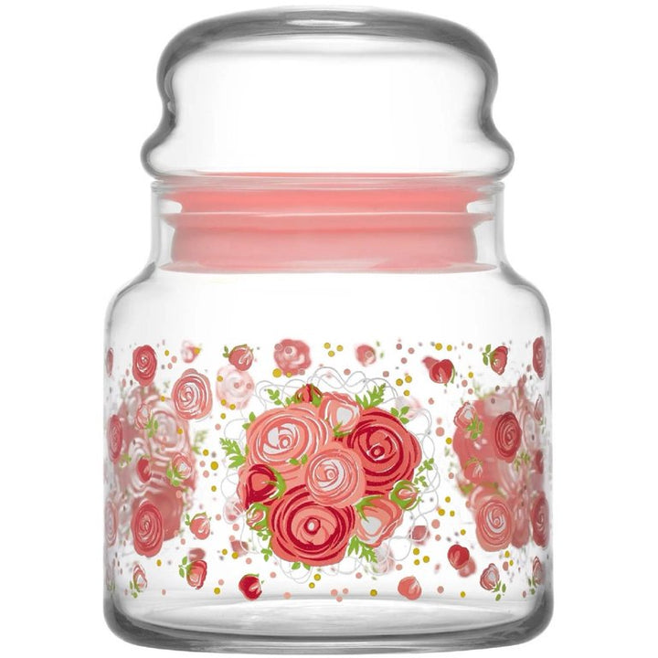 Lav Sera Glass Decorated Jar Set of 12, 21.5 Oz (635 cc)