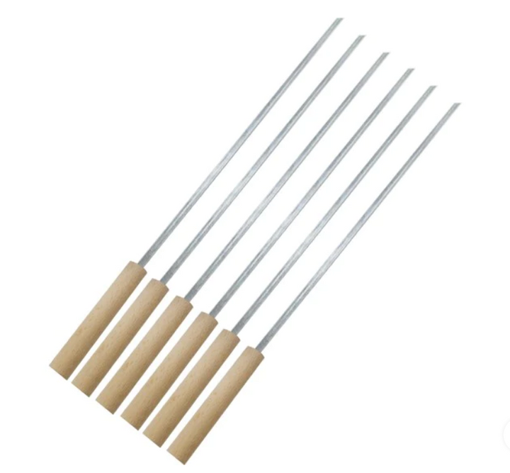 Grilling Skewers, Stainless Steel BBQ Skewers Set, 6 Pcs