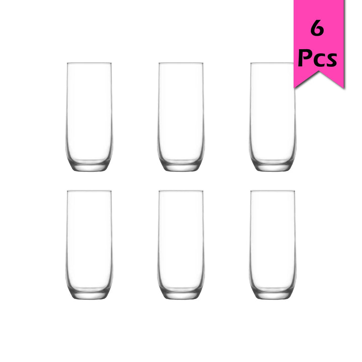 Sude Highball Drinking Glass Set, 6 Pcs, 10.75 Oz (315 cc)