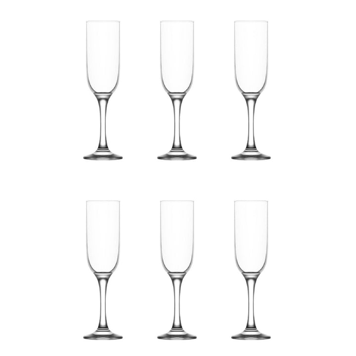 Lav Tokyo Champagne Flutes, 6 Pcs, 7.25 Oz (230 cc)