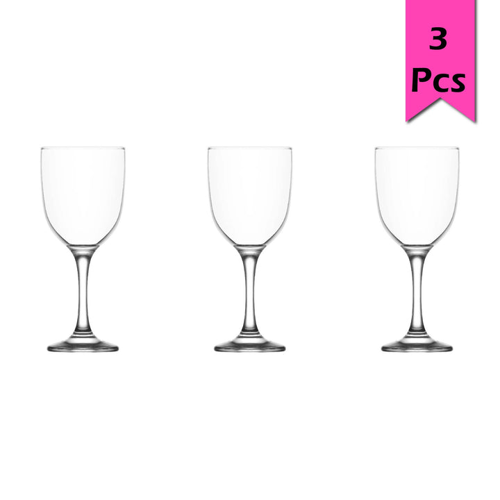 Lav Tokyo Wine Glasses with Stem, 3 Pcs, 12.25 Oz, 365 cc