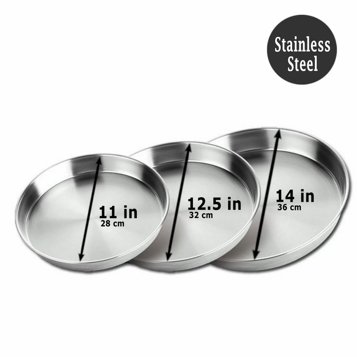 Baking Round Tray for Cake and Pie, 3 PCs Nonstick Set