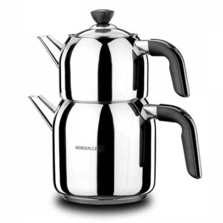 Korkmaz Stainless Steel Turkish Teapot, 145.4 Oz