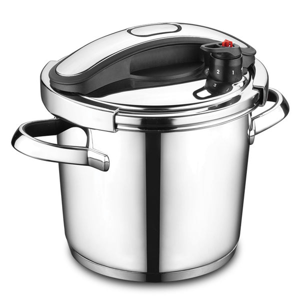 Korkmaz Vertex Black Stainless Steel Pressure Cooker, 6.3 qt