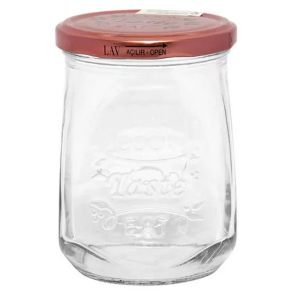 Lav Mason Jar with Lid, Clear Glass Canning Jar - 1 Pcs