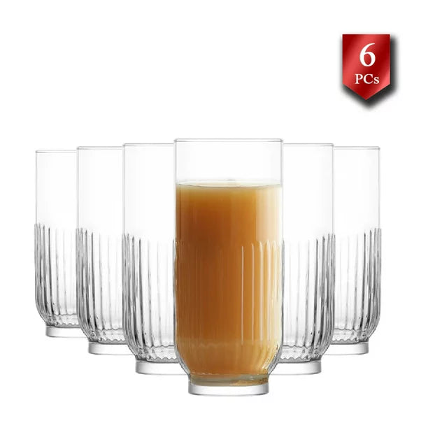 Lav Highball Drinking Glass Set of 6, 13.25 oz