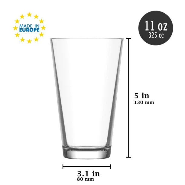 Drinking Glasses Set of 6, Kitchen Durable Tumbler, 11 oz