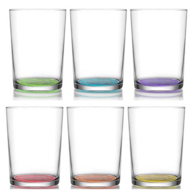 Lav Bodega Painted Glass Set, 6 Pcs, 17.5 Oz (520 cc)