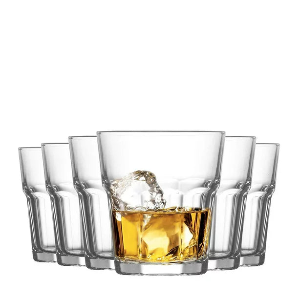 Whiskey Glass Set of 6, Elegant Whiskey Glassware, 10.3 oz