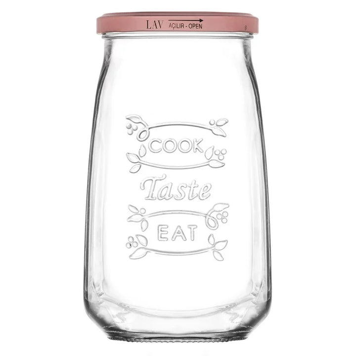 Lav Mason Jar with Lid, Clear Glass Canning Jar - 1 Pcs