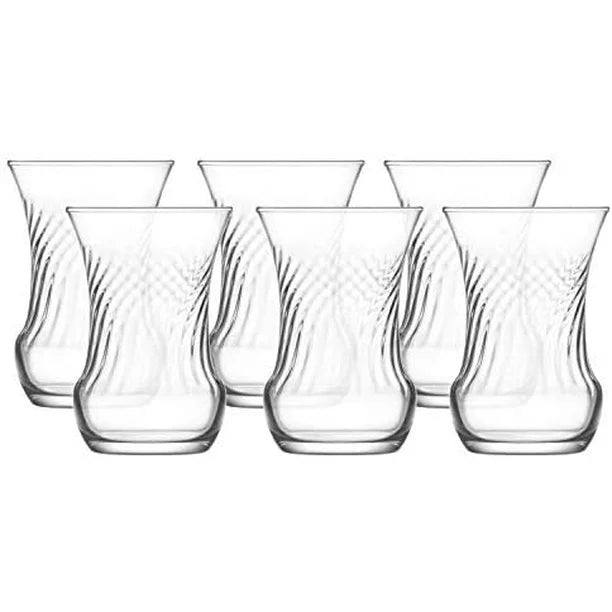 Lav Authentic Turkish Tea Glasses Set of 6, 3.5 oz