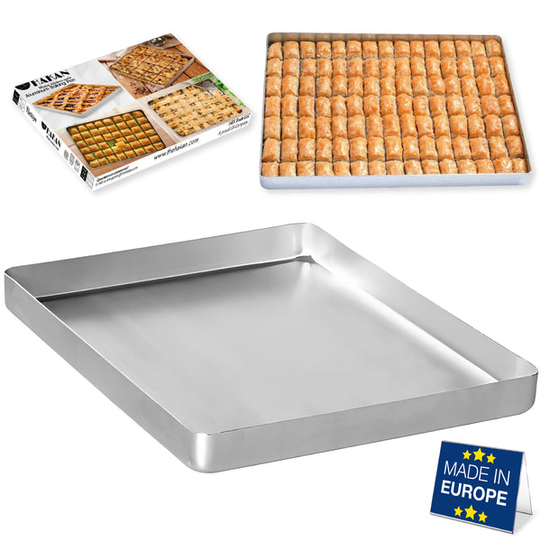 Hakan Baklava Tray 14x18-inch, Aluminum Baking Pan, 2.2lbs