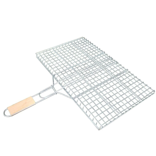 Heavy-Duty Locking BBQ Grill Basket, Extra-Thick, 11" x 18.9"