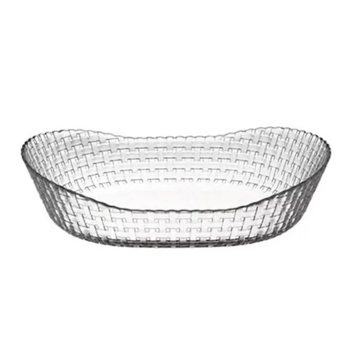 Pasabahce Bread Serving Bowl, Glass Bowl for Bread, 10.2 in