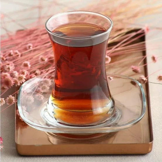 Lav Turkish Tea Glasses Set of 6, 5.25 oz