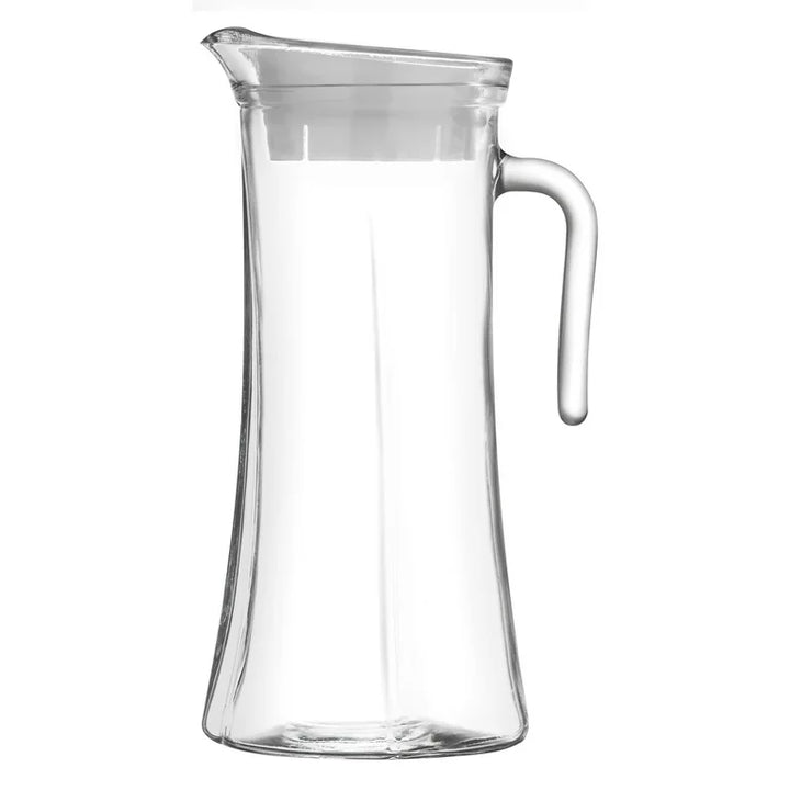 Lav Glass Pitcher with Lid and Handle for Water, Milk, Juice, 47.25 oz