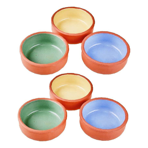 Colorful Terracotta Pudding Bowls Set of 6