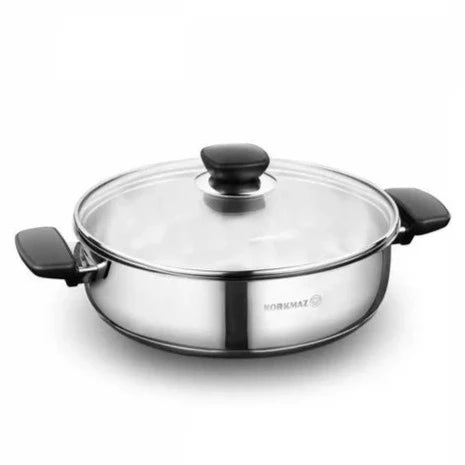 Korkmaz Kappa Stainless Steel Cooking Pot (2.9, 4.7, 5.8 qt)