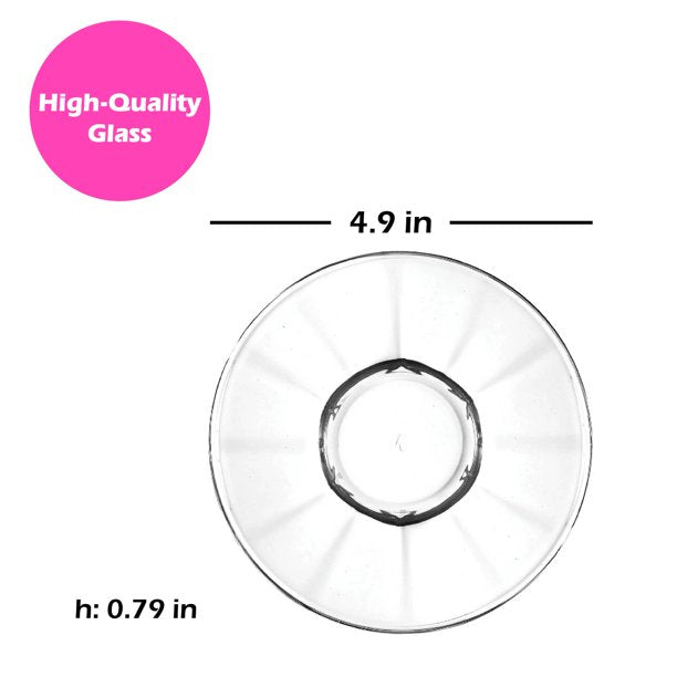 Lav Alya Clear Glass Saucers Set of 6, 4.9 in