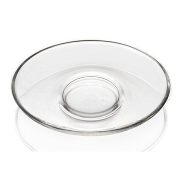 Lav Round Glass Turkish Tea Saucers, 4.5 in