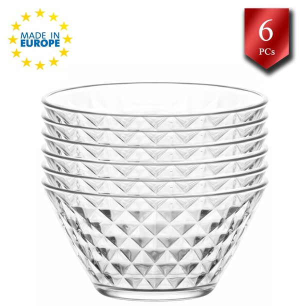 Lav Glass Small Round Bowls for Kitchen, 11.25 oz (330 cc)