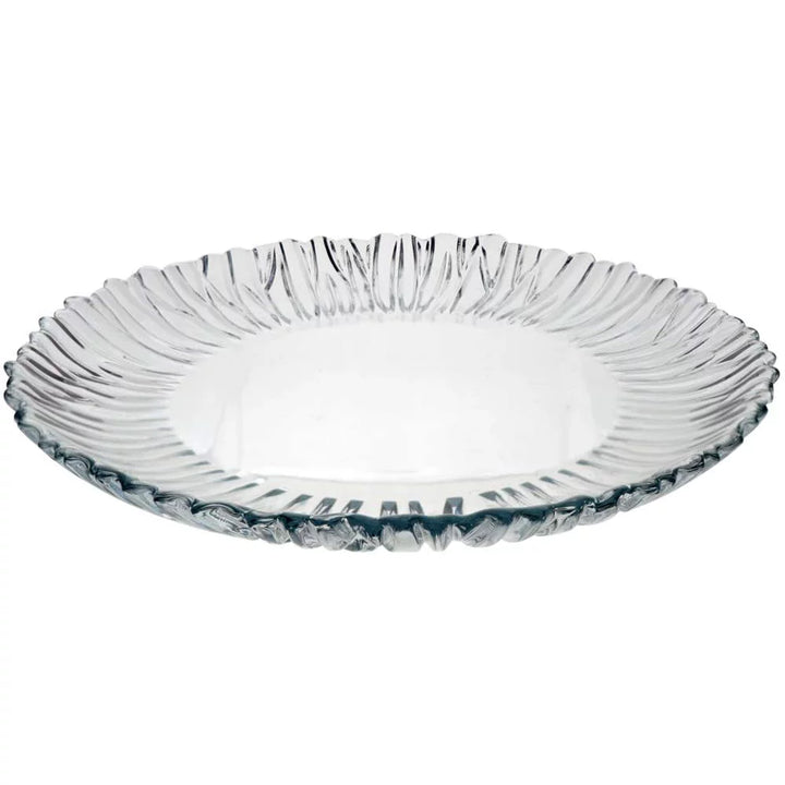 Pasabahce Glass Service Plate, Round Dinnerware, 12.6 in