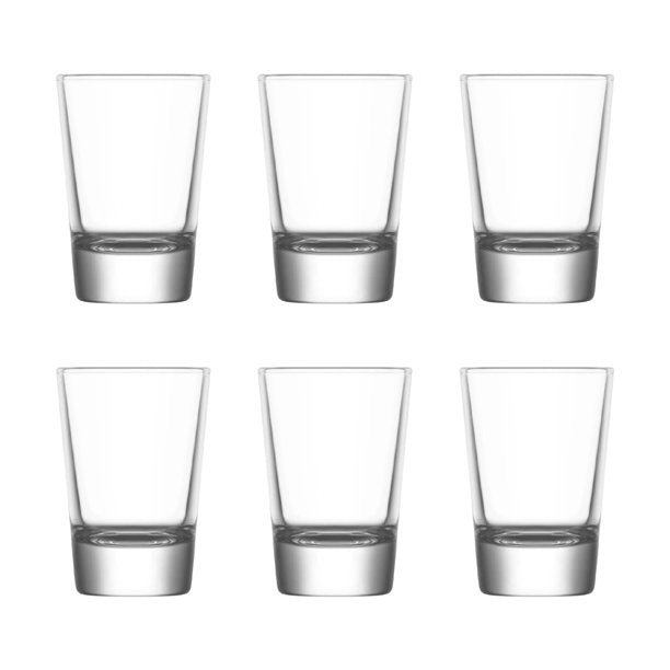 Lav Single Liqueur Glass Set Mini Glass Cups, 6 Pcs, 2.25 Oz