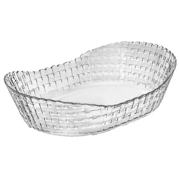 Pasabahce Bread Serving Bowl, Glass Bowl for Bread, 10.2 in