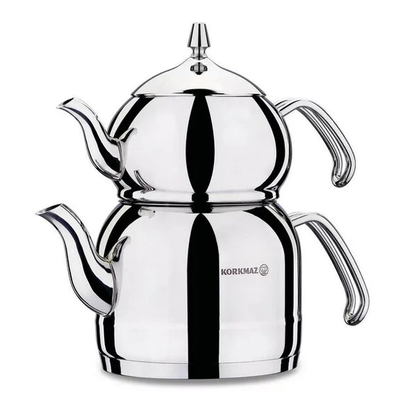 Korkmaz Efendi Turkish Teapot Set for Stovetop