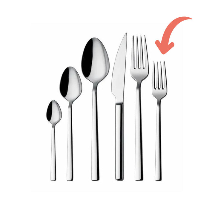 Dessert Fork Set, Stainless Steel Forks, Silver, 6 Pcs