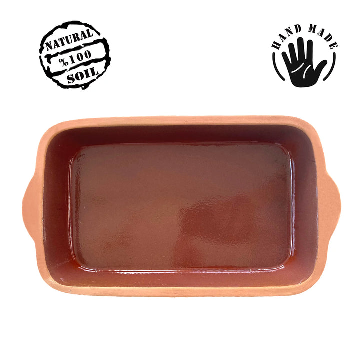 Rectangle Clay Oven Cooking Pot, Earthenware Cookware Tray