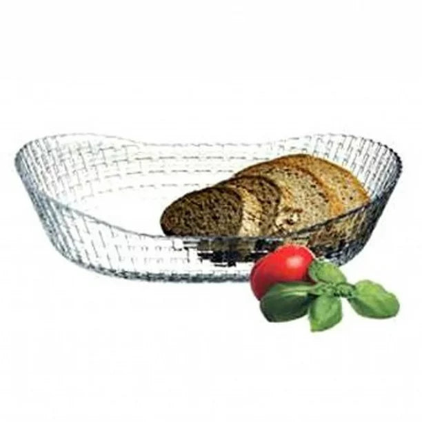 Pasabahce Bread Serving Bowl, Glass Bowl for Bread, 10.2 in