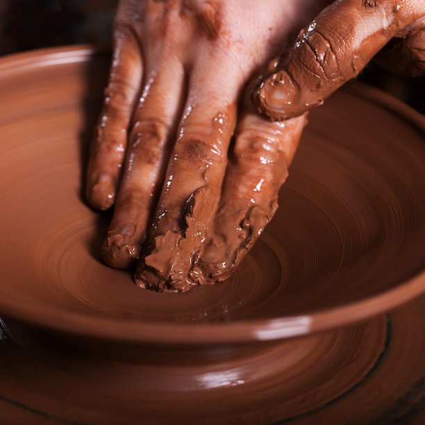 Handmade Clay Tagine Pot, Unglazed Tajine Pot for Stovetop