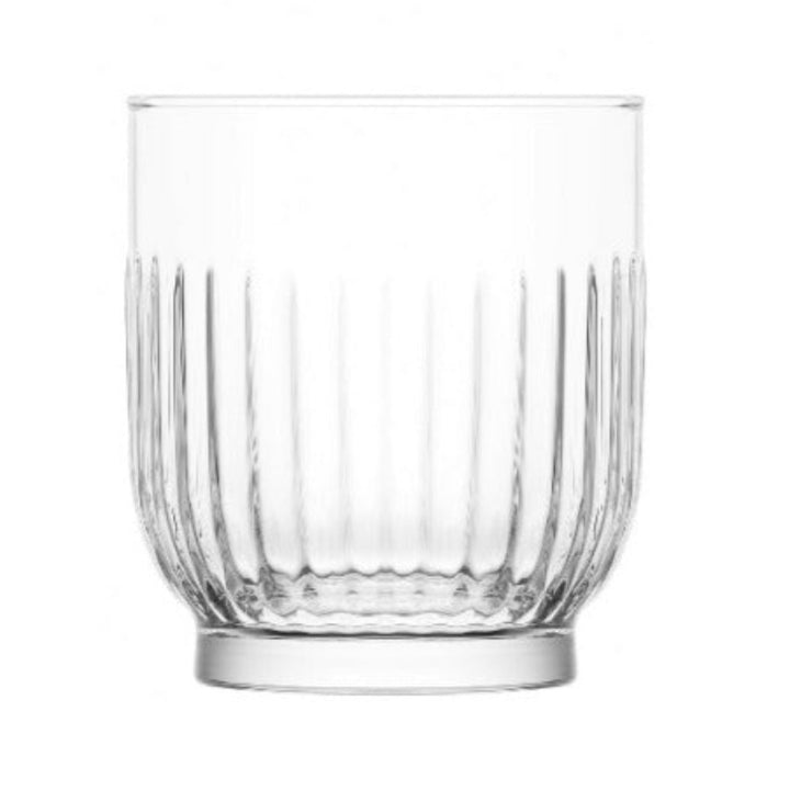 Tokyo Whiskey Glass Set, Ribbed Glassware, 6 Pcs, 11.25 Oz