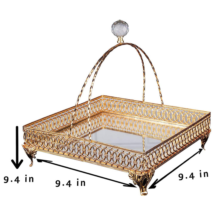 Handmade Decorative Perfume Organizer Tray with Handle