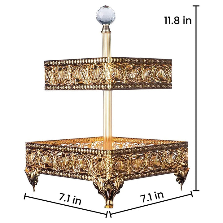 Handmade Serving Platter, Two-Tier Candy Stands, Fancy Cake Stands